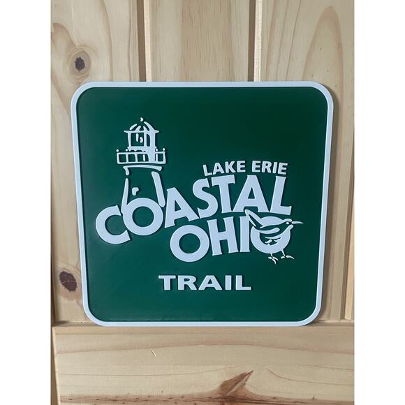 Lake Erie Coastal Ohio Trail Road Sign Travel Highway Interstate Lighthouse - Picture 1 of 2